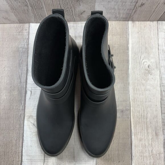 Chooka Midtown Strappy Women's Size 9 Ankle Rain Boot Bootie Waterproof Black - Picture 4 of 13